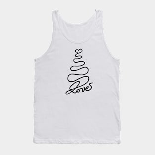 Love Christmas tree Tank Top